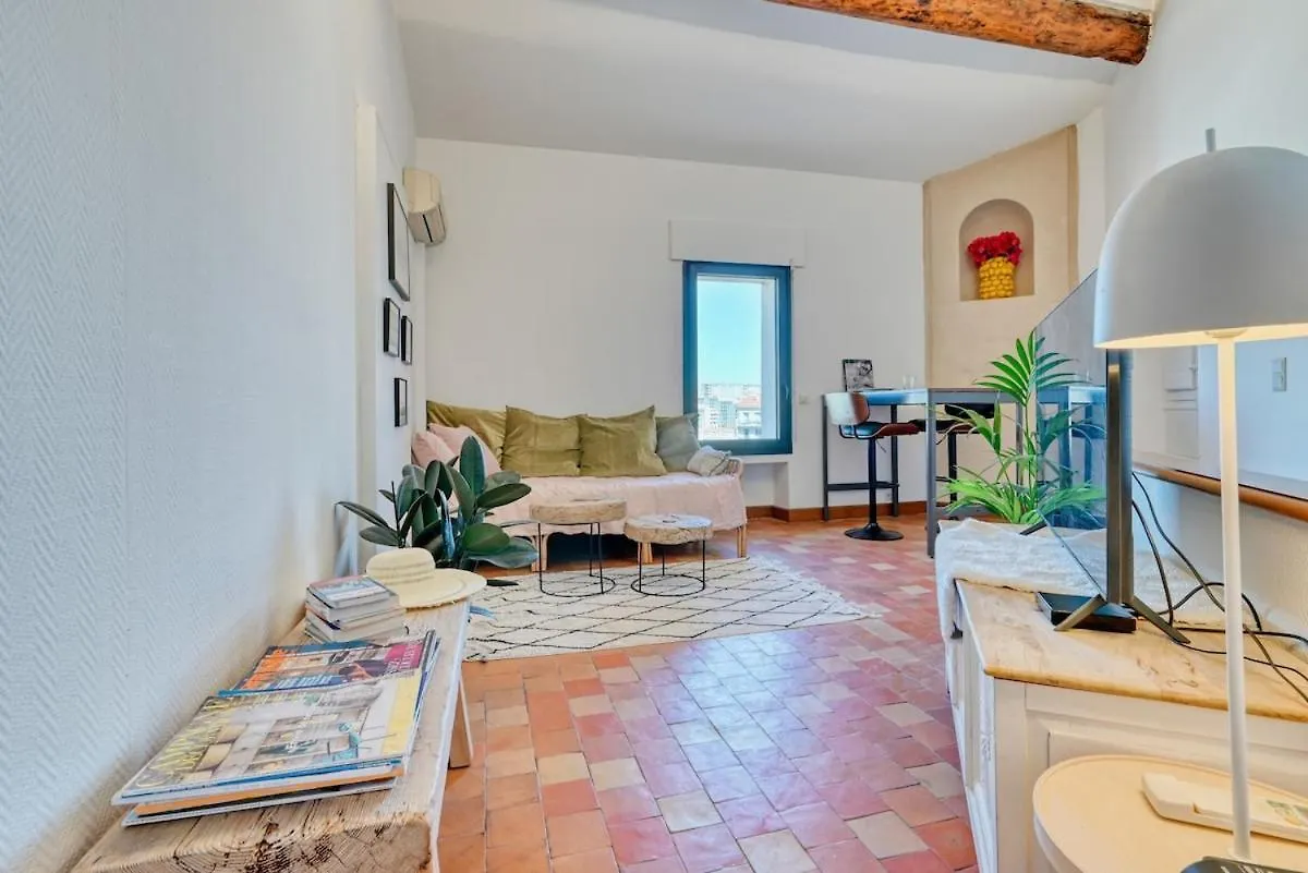 Apartament T2 Duplex Climatise A Endoume Vue Vieux-Port Marsylia Francja